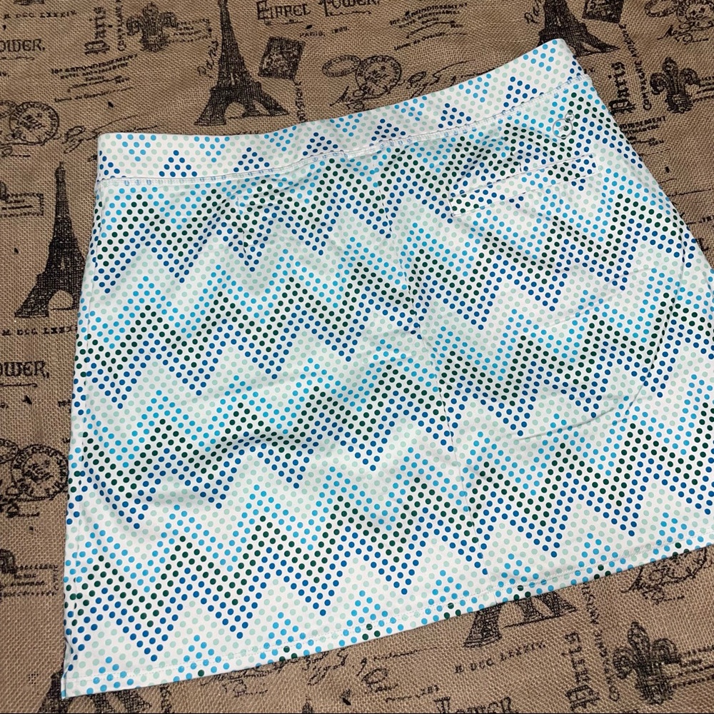 Puma Sportlife Style Dry Cell Blue/Green/White Dots Print Tennis Skort Size L - Picture 7 of 11